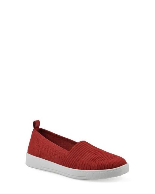 White Mountain Red Upright Woven Slip-On Sneaker