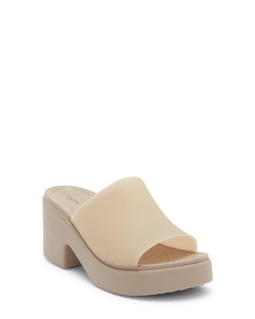 CROCSTM Natural Brooklyn Platform Slide Sandal