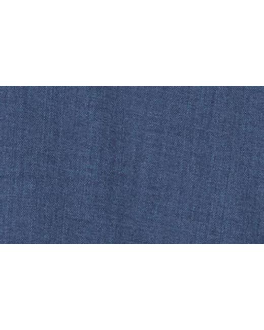 Tom Baine Blue Performance Button-Up Shirt for men