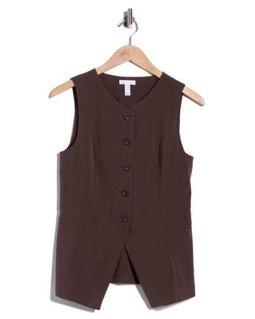 Leith Purple Longline Vest
