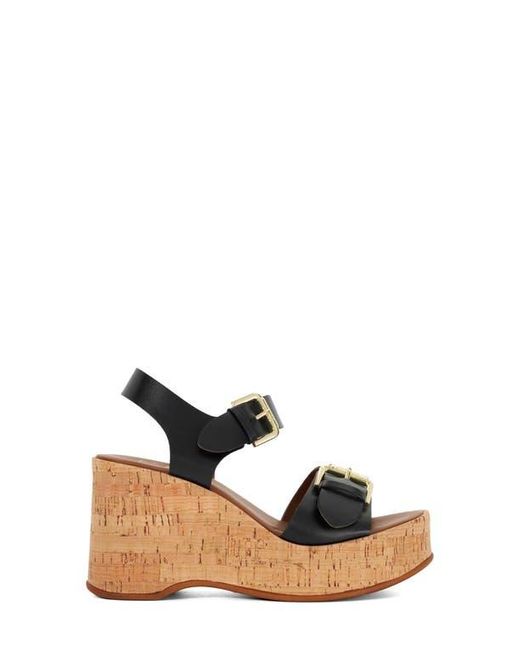 Dune Black Kamia Platform Wedge Sandal