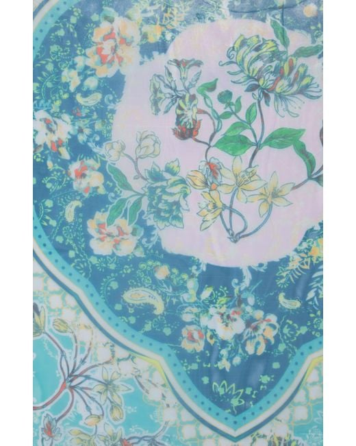 Vince Camuto Blue Paisley Floral Scarf
