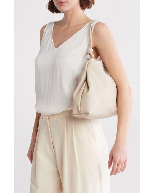 BCBGMAXAZRIA Soft Knot Shoulder Bag in Natural | Lyst