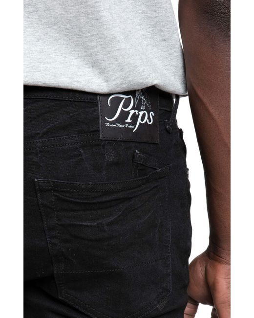 PRPS Black Marcus Stretch Straight Leg Jeans for men