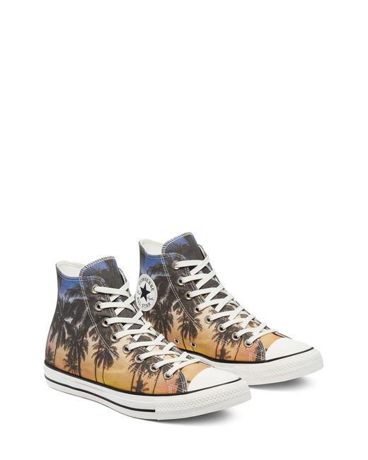 Flygtig Arbejdsgiver orange Converse Chuck Taylor Palm Tree High Top Sneaker in White for Men | Lyst