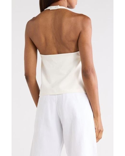 Rag & Bone White Iris Ponte Halter Top