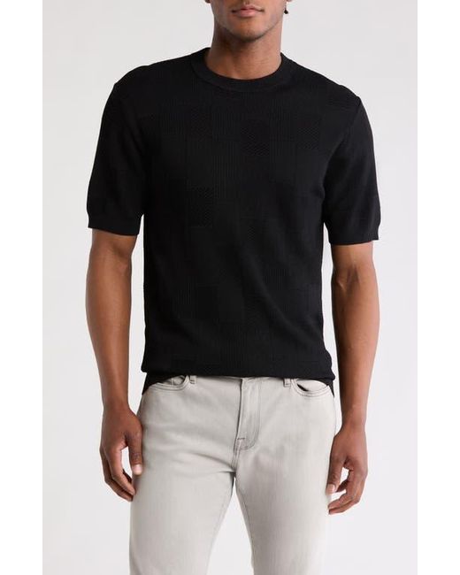 Karl Lagerfeld Black Crewneck Short Sleeve Sweater for men