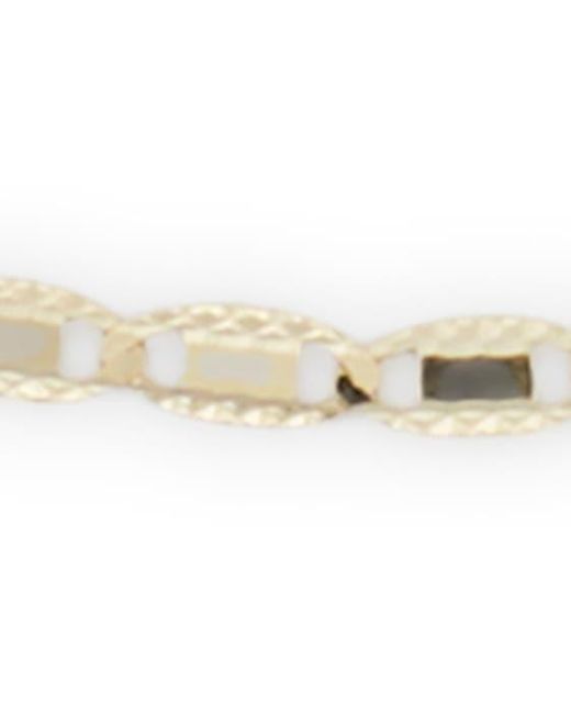 Bony Levy White Flat Chain Link Bracelet