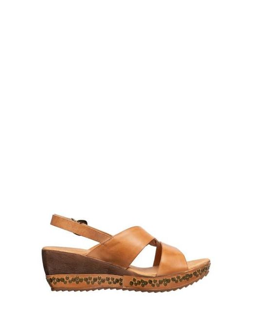 Antelope Brown Danessa Platform Wedge Slingback Sandal