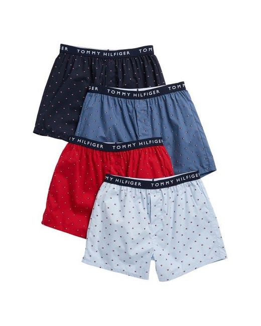 Tommy Hilfiger Multicolor Assorted 4-Pack Cotton Boxers for men
