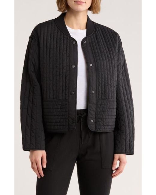 Rag & Bone Black Bobbi Cropped Quilted Jacket