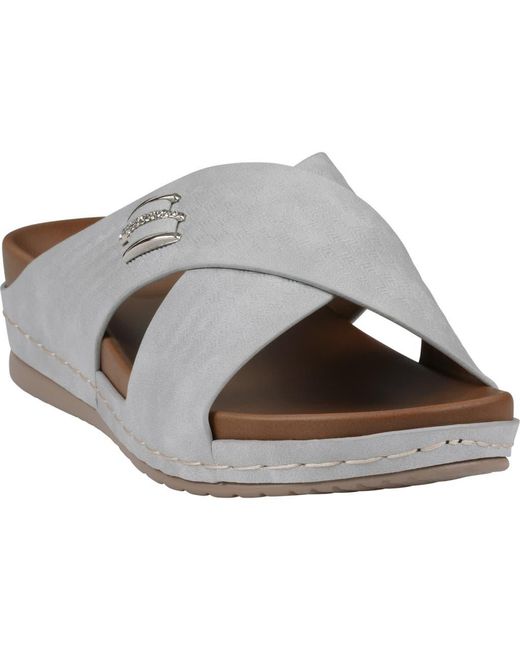 Gc Shoes Gray Carter Comfort Slide Sandal