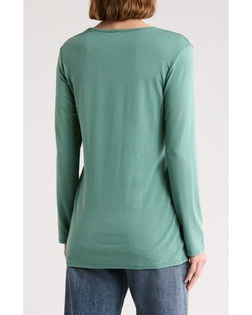 Go Couture Green Basic Stretch Modal T-Shirt