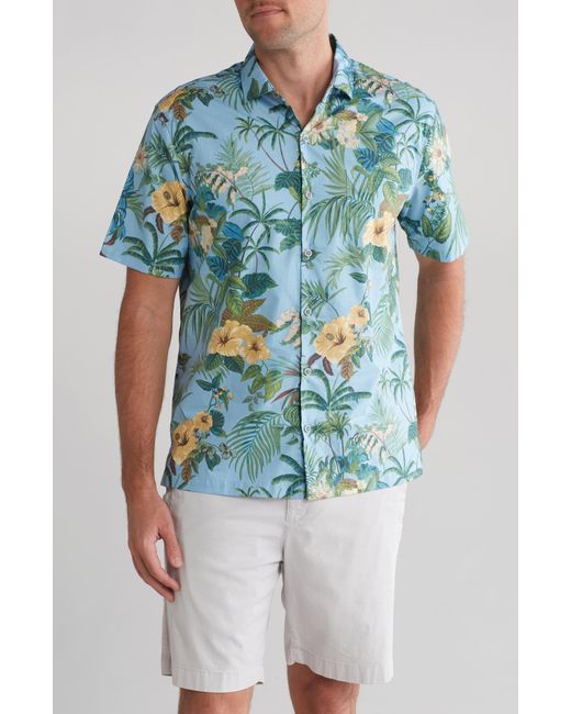 Tori Richard Blue Tropical Button-up Shirt for men