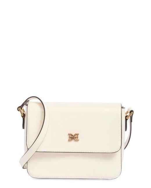 Sam Edelman Natural Elcie Box Patent Shoulder Bag