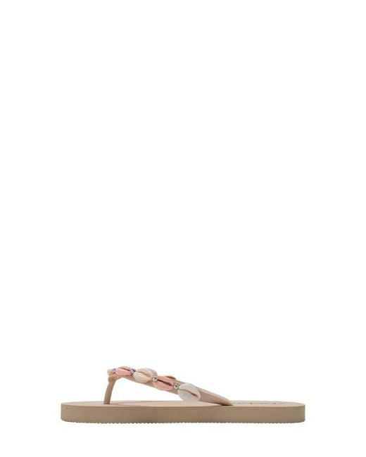 Bebe Natural Seashell Flip Flop