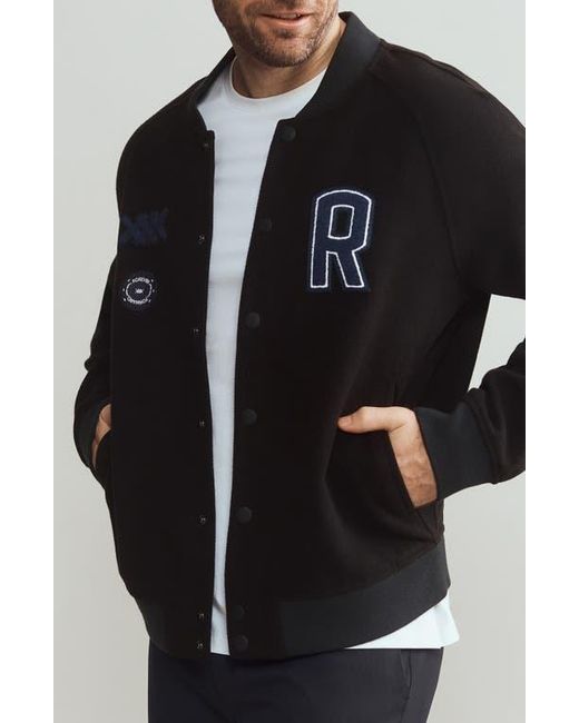 Rhone Black The Crew Jacket for men