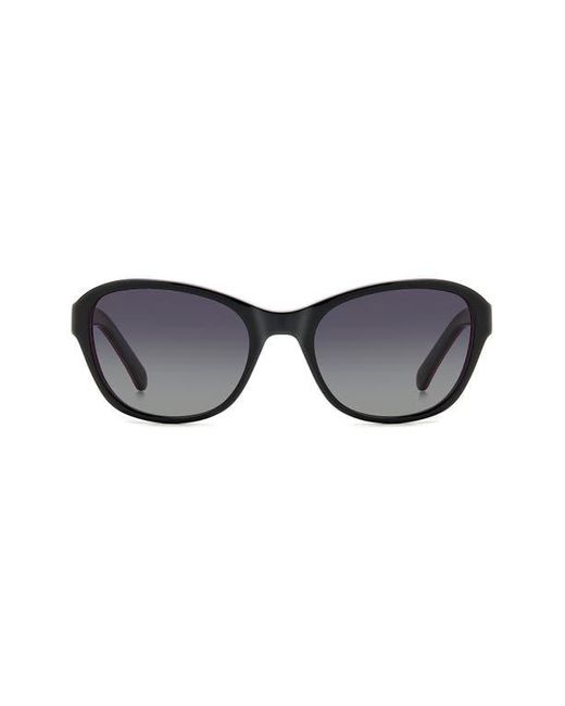 Kate Spade Black 56Mm Gradient Rectangular Sunglasses