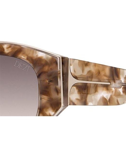 DEZI Brown Charge It 51Mm Gradient Oval Sunglasses