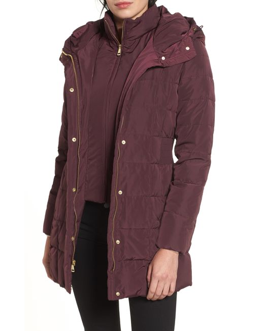 cole haan hooded down and feather jacket