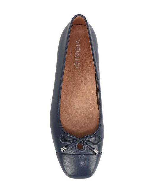 Vionic Blue Klara Cap Toe Flat
