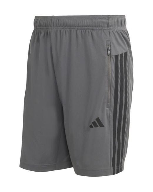 Adidas Black Essentials 3-Stripes Shorts for men