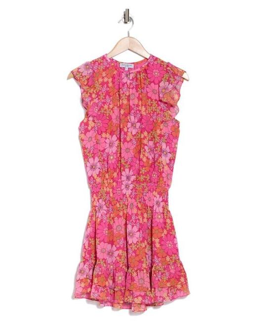 Ramy Brook Pink Knox Flutter Sleeve Minidress