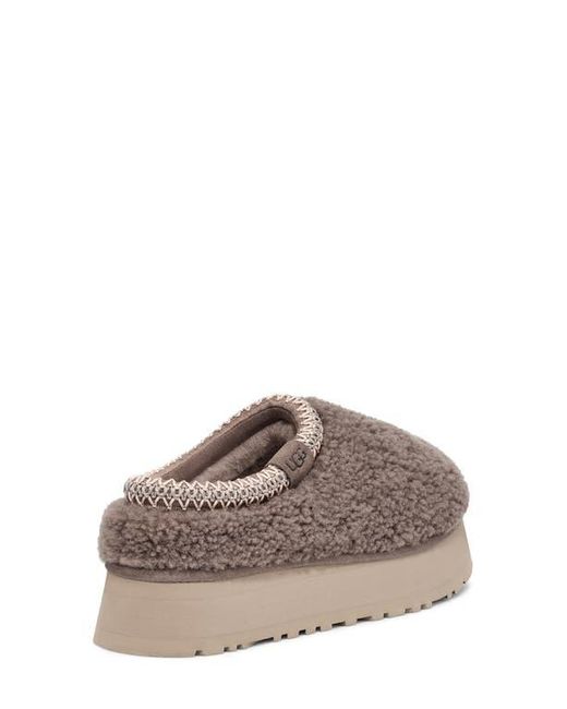 Ugg Gray Tazz Maxi Curly Genuine Shearling Platform Slipper