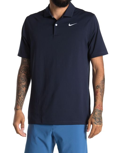 Nike Blue Dri-fit Essential Solid Polo Shirt for men