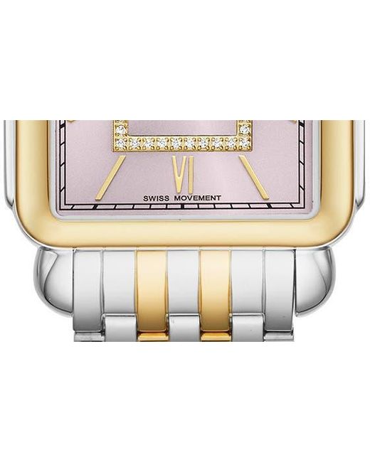 Michele Deco Ii Twotone Diamond Bracelet Watch in Metallic Lyst
