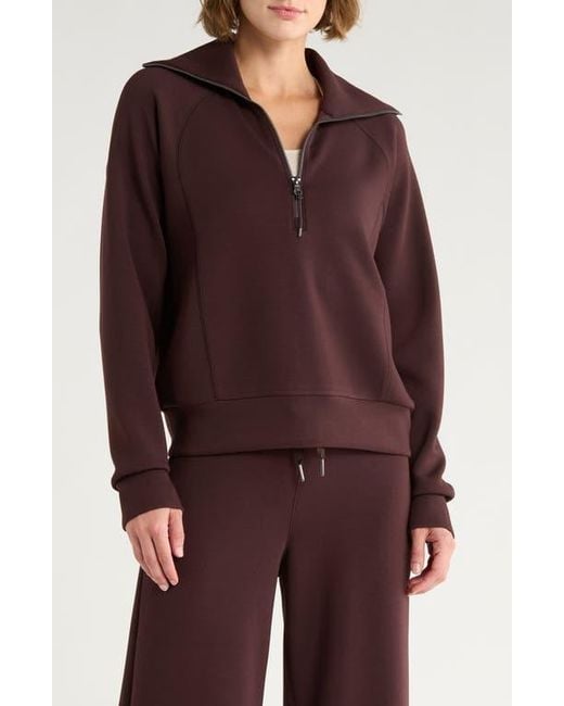 Spanx Red Airessentials Half Zip Sweatshirt