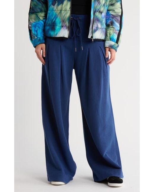 Free People Blue Fp Movement Studio Siren Cotton Drawstring Pants