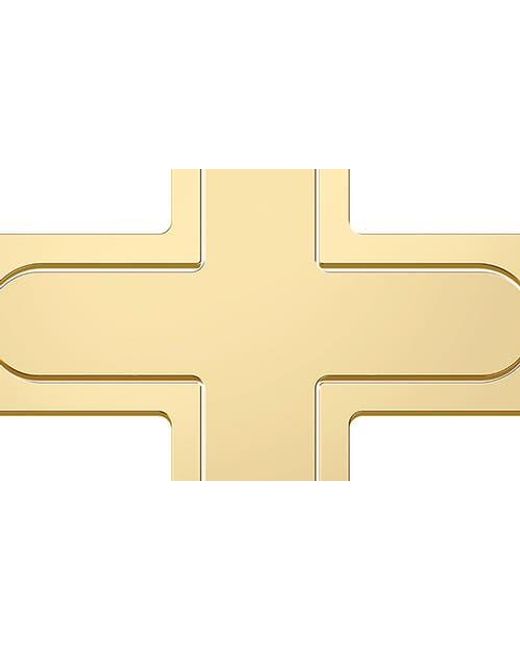 EDFORCE Metallic Two Layer Cross Necklace for men