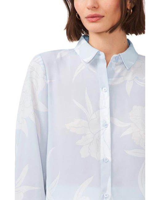 Halogen® White Solid Button-Up Shirt