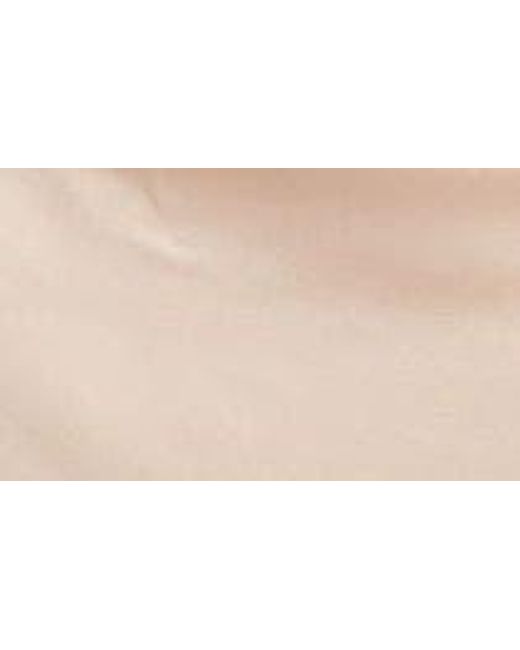 AREA STARS Natural Cowl Neck Long Sleeve Satin Midi Dress