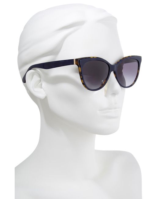 Kate Spade Black Daeshas 56mm Gradient Cat Eye Sunglasses