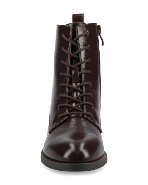 Journee Collection Brown Vienna Combat Boot
