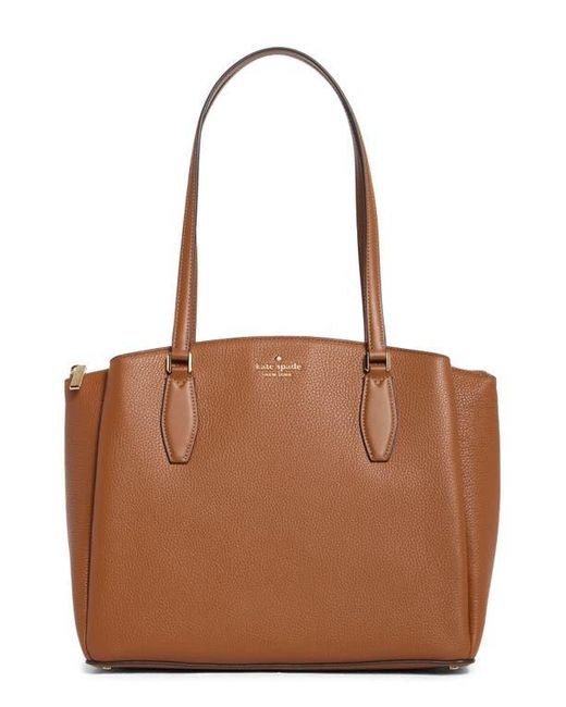 Kate Spade Brown Monet Large Triple Compartment Tote Bag