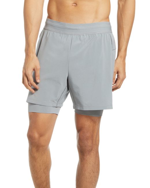 Nike Gray Dry-fit 2-in-1 Pocket Yoga Shorts for men