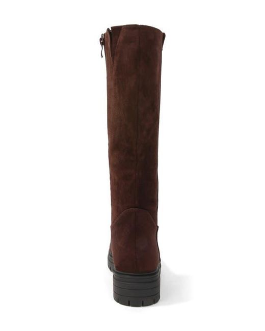 BERNESS Brown Fleece Lined Knee High Boot