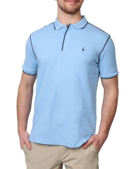Tailorbyrd Blue Supersoft Interlock Polo for men