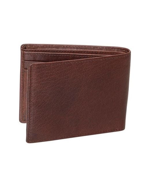 Mancini Brown Rfid Bifold Wallet for men