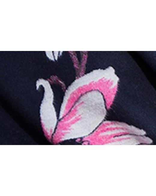 Saachi Purple Floral Pattern Reversible Scarf