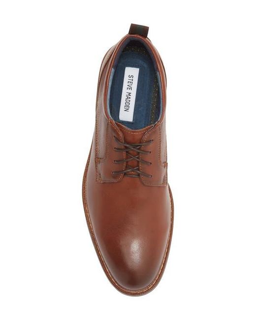 Steve Madden Brown Pierce Plain Toe Derby for men