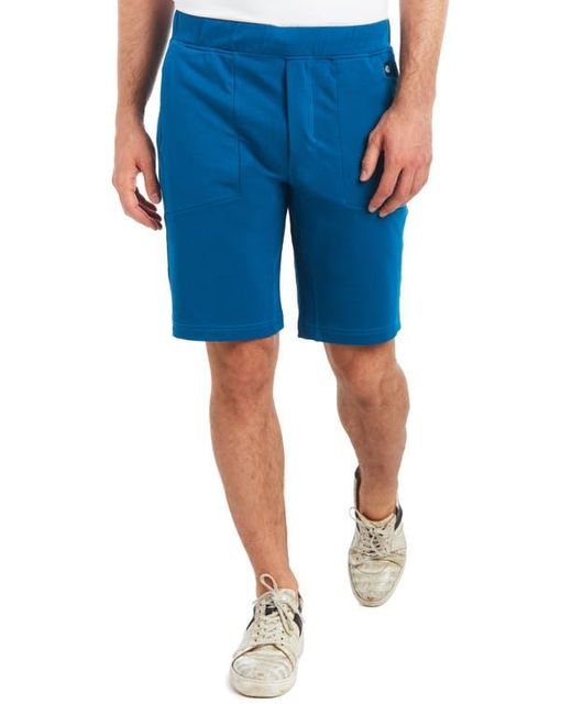 PINOPORTE Blue Solid Cotton Blend Shorts for men