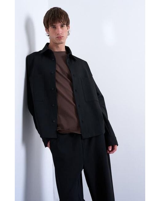 Topman Blue Double Pocket Jersey Jacket for men