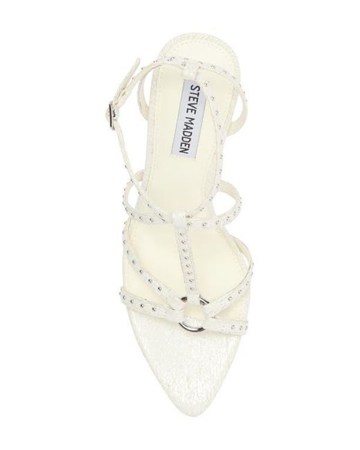 Steve Madden White Amour Studded Sandal