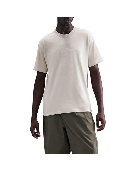 Nike Gray Script Graphic T-Shirt for men