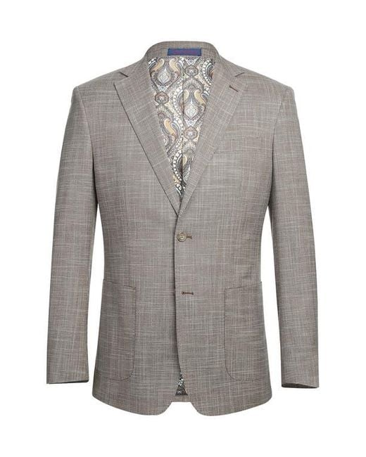 English Laundry Gray Two-Button Flat Front Suit for men