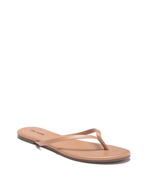 Steve Madden Tay Flip Flop in Natural | Lyst